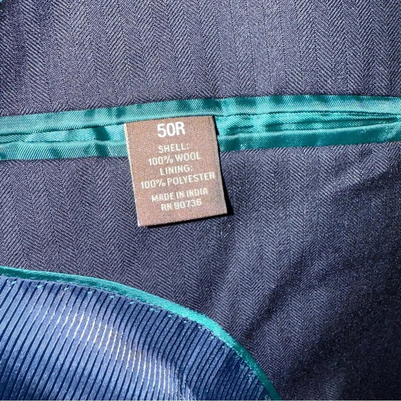 Greg Norman for Tasso Elba Men’s 100% Wool Navy Sport Blazer Jacket Size 50R New - Picture 11 of 13